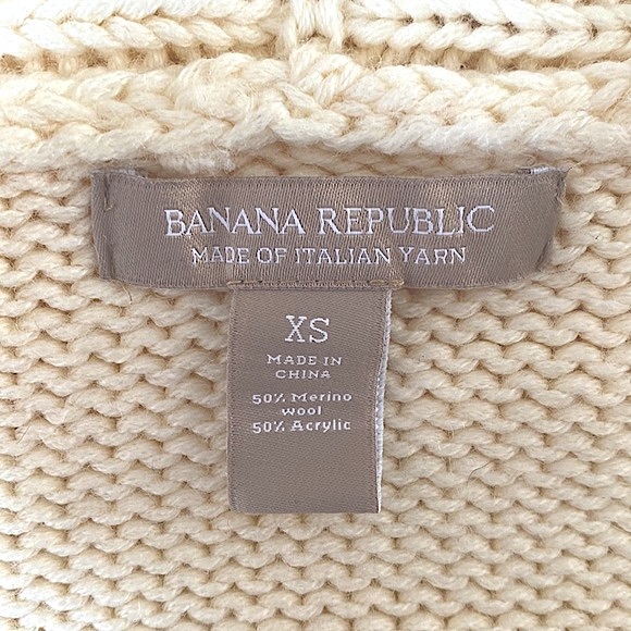 Banana Republic Cable Shawl Collared Sweater - Picture 5 of 7